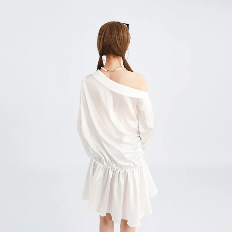 DGMZ Long Sleeved Dresses Women's White-6