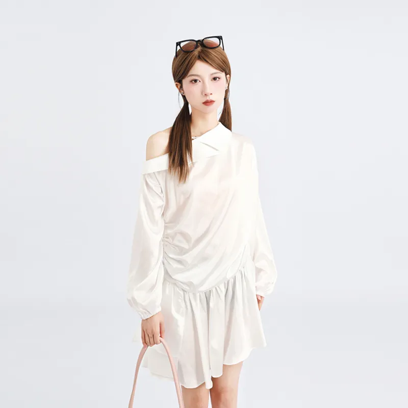 DGMZ Long Sleeved Dresses Women's White-4