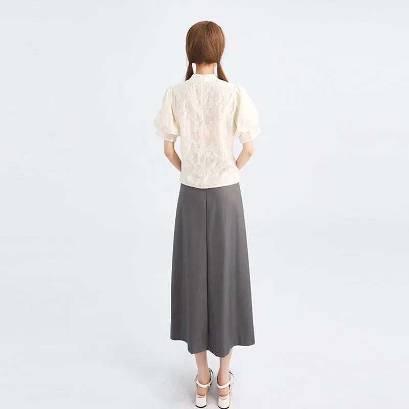 DGMZ Casual Long Skirts Women's Gray-5