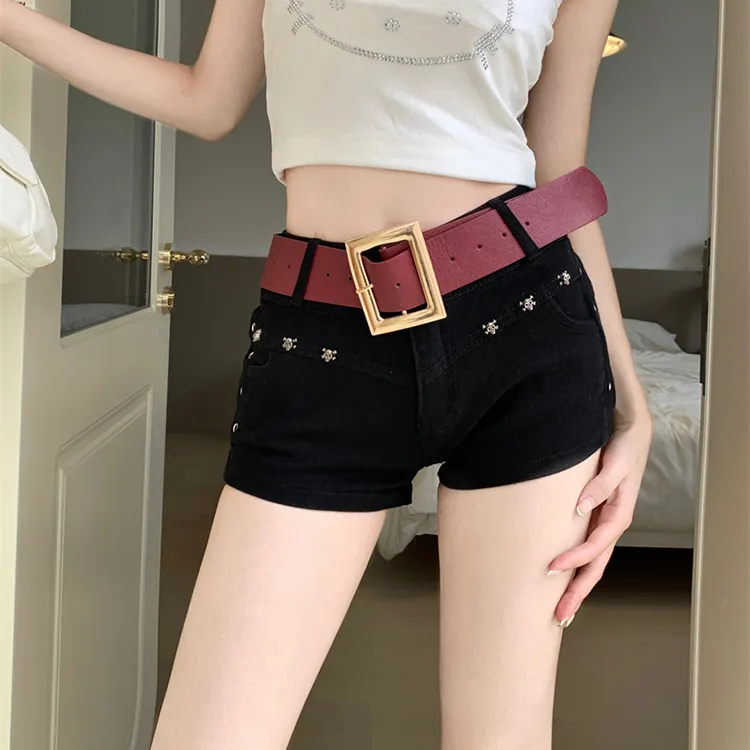 DGMZ Denim Hot Pants Women's Black-2