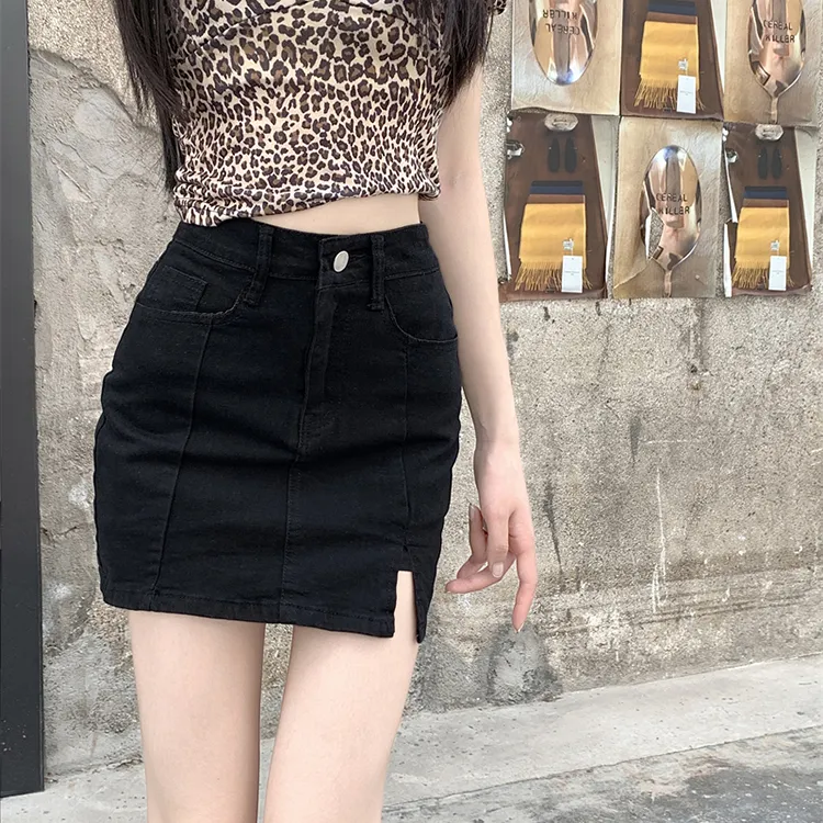 DGMZ Denim Short Skirts Women's Black-7