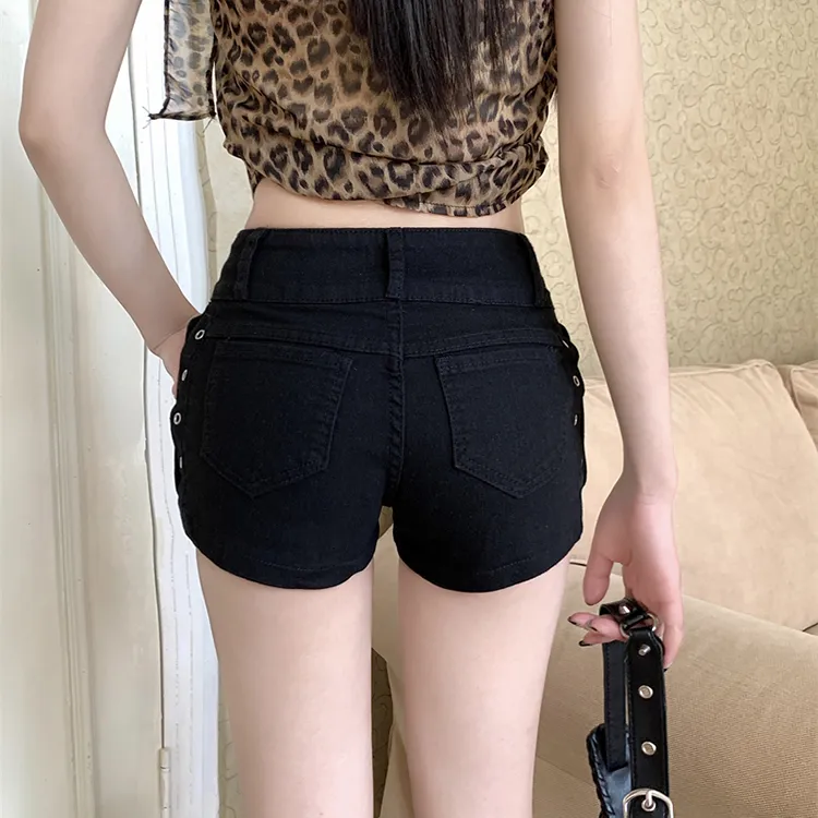 DGMZ Denim Hot Pants Women's Black-9