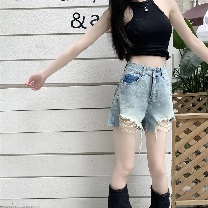 DGMZ Denim Shorts Women's Blue-13