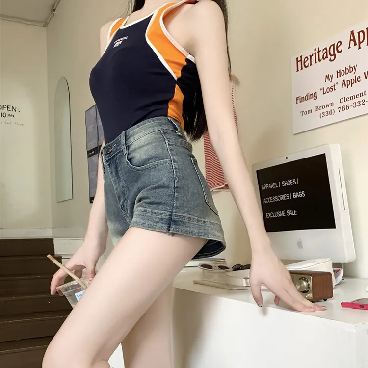 DGMZ Denim Shorts Women's Blue-7