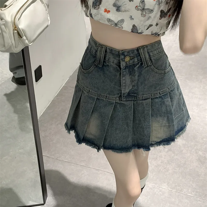 DGMZ Denim Short Skirts Women's Blue-6