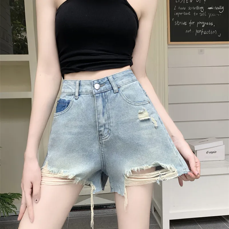 DGMZ Denim Shorts Women's Blue-2