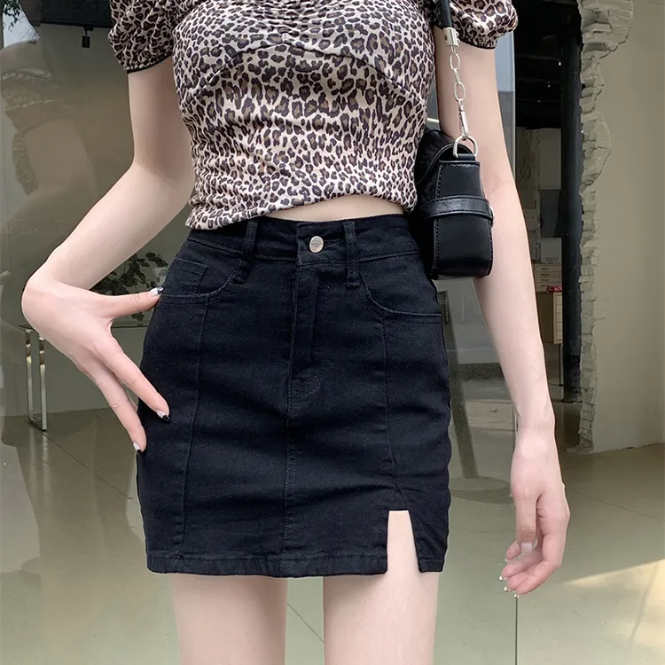 DGMZ Denim Short Skirts Women's Black-2