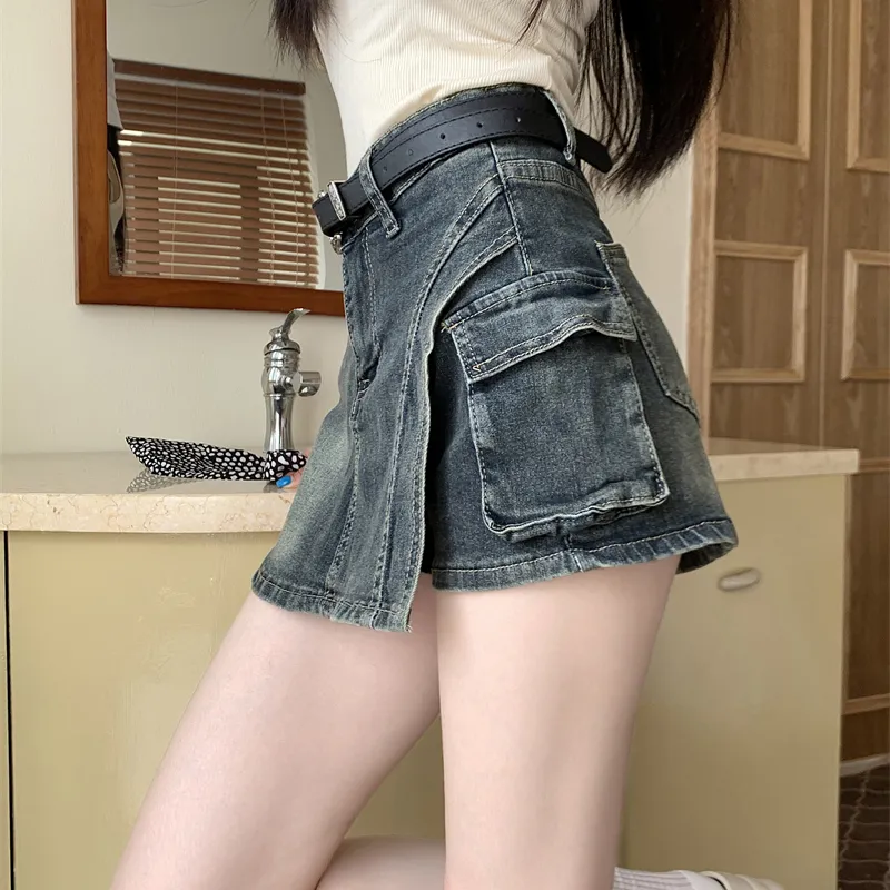 DGMZ Denim Skort Women's Vintage Blue-9
