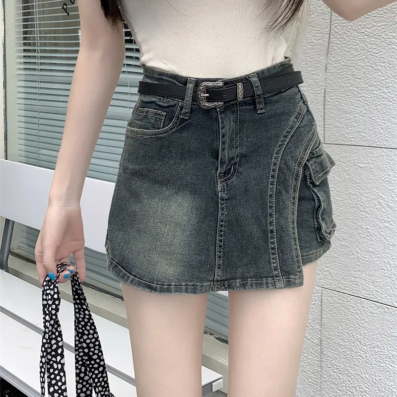 DGMZ Denim Skort Women's Vintage Blue-13