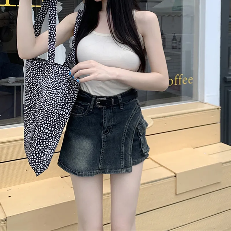 DGMZ Denim Skort Women's Vintage Blue-15