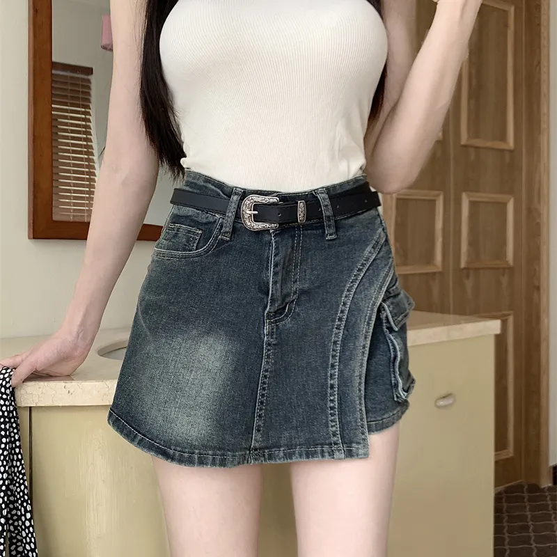 DGMZ Denim Skort Women's Vintage Blue-7