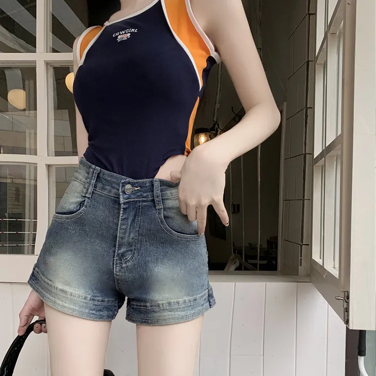 DGMZ Denim Shorts Women's Blue-6