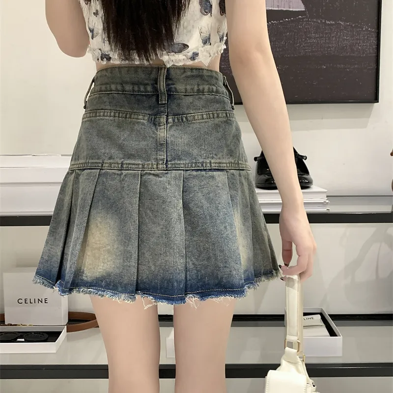 DGMZ Denim Short Skirts Women's Blue-13
