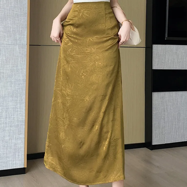 DGMZ Casual Long Skirts Women's Champagne-4