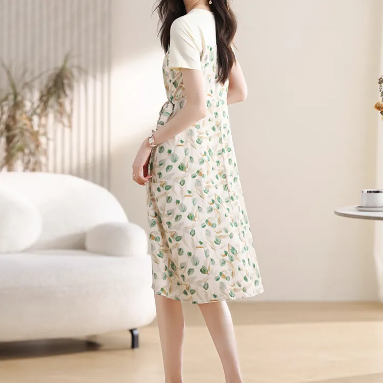DGMZ Short Sleeved Dresses Women's Green-6