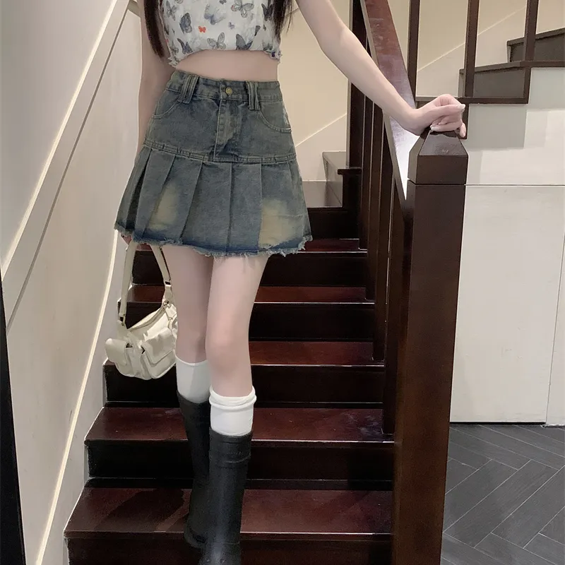 DGMZ Denim Short Skirts Women's Blue-3