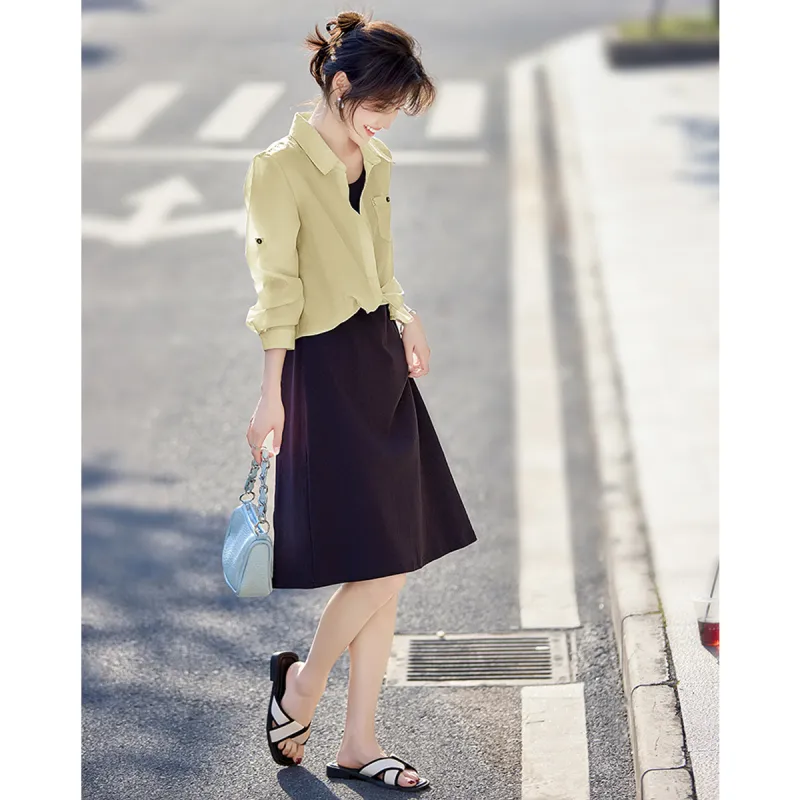 Still quiet Two Piece Skirt Sets Women's-24