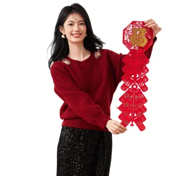 Still Quiet Knitwear Women's Red