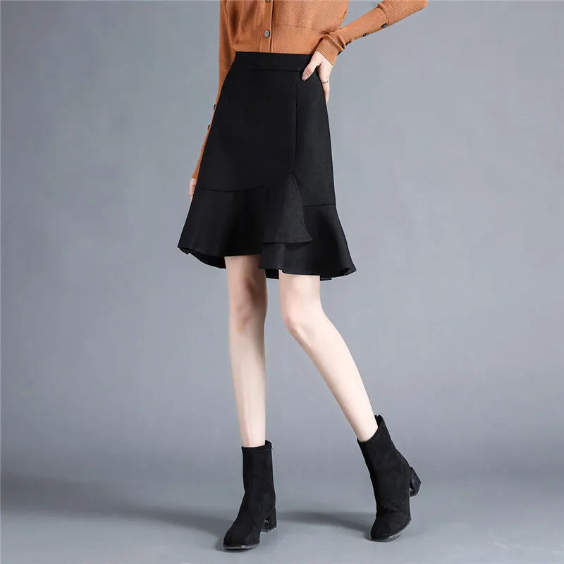 Still Quiet Casual Short Skirts Women's Gray-4