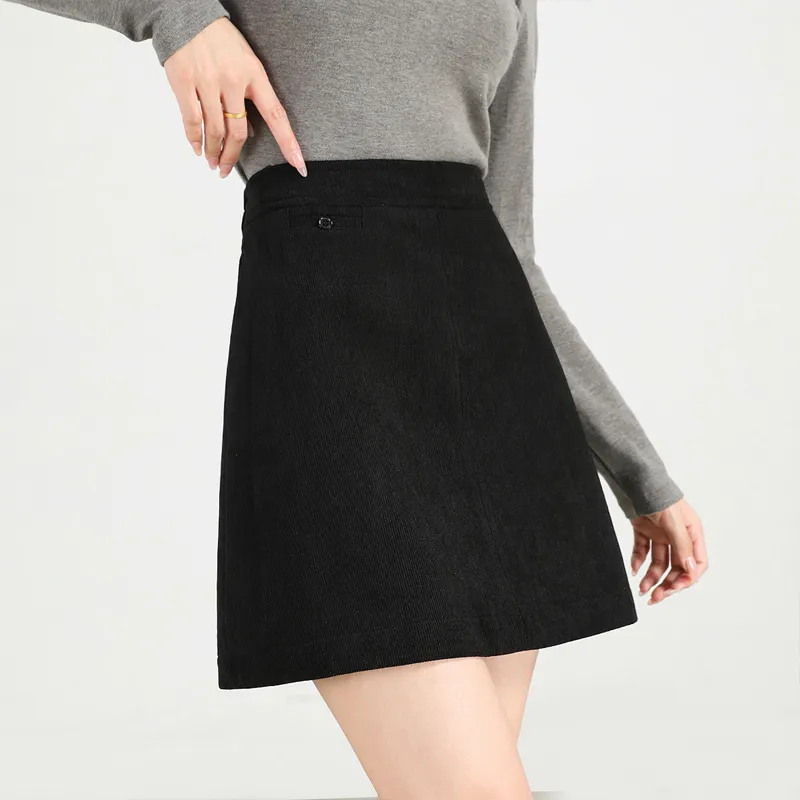 Still Quiet Casual Short Skirts Women's Black-2