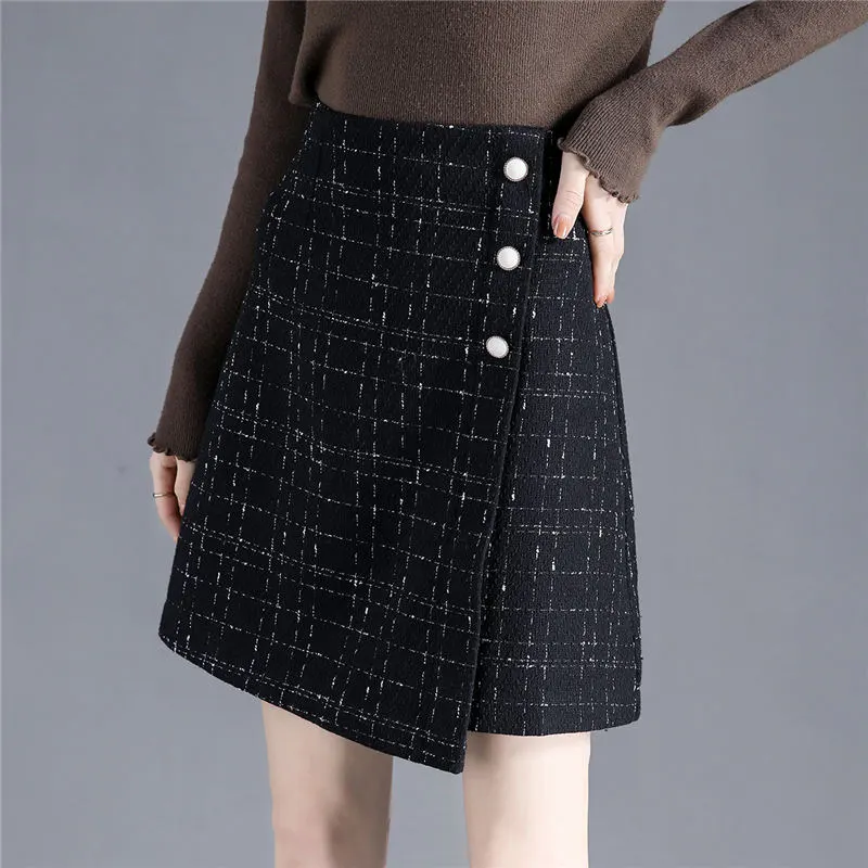 Still Quiet Casual Short Skirts Women's Black-7