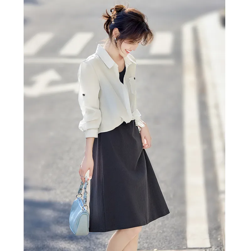 Still quiet Two Piece Skirt Sets Women's-9