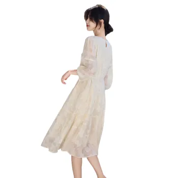 Still Quiet Short Sleeved Dress Women's White