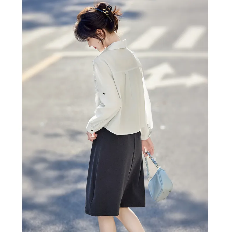 Still quiet Two Piece Skirt Sets Women's-7
