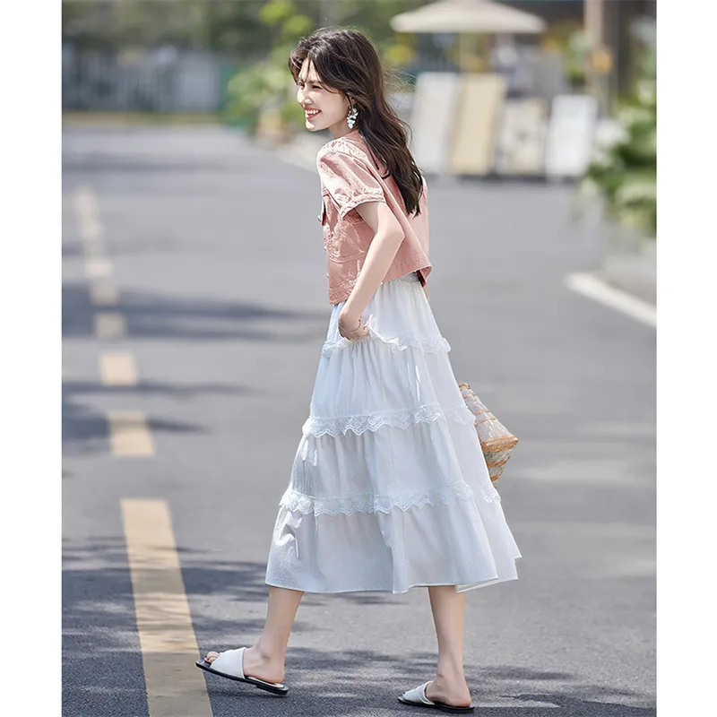 Still quiet Two Piece Skirt Sets Women's-11