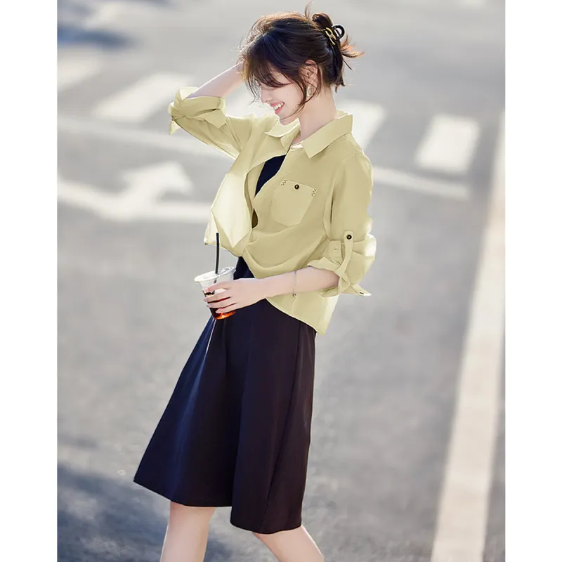 Still quiet Two Piece Skirt Sets Women's-20