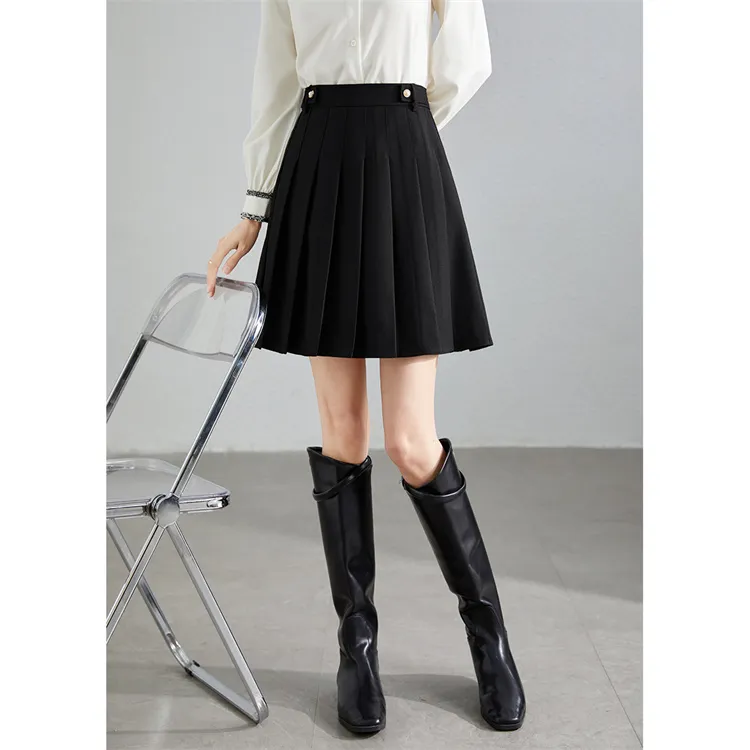 Still Quiet Casual Short Skirts Women's Black-4