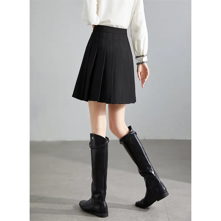 Still Quiet Casual Short Skirts Women's Black-6