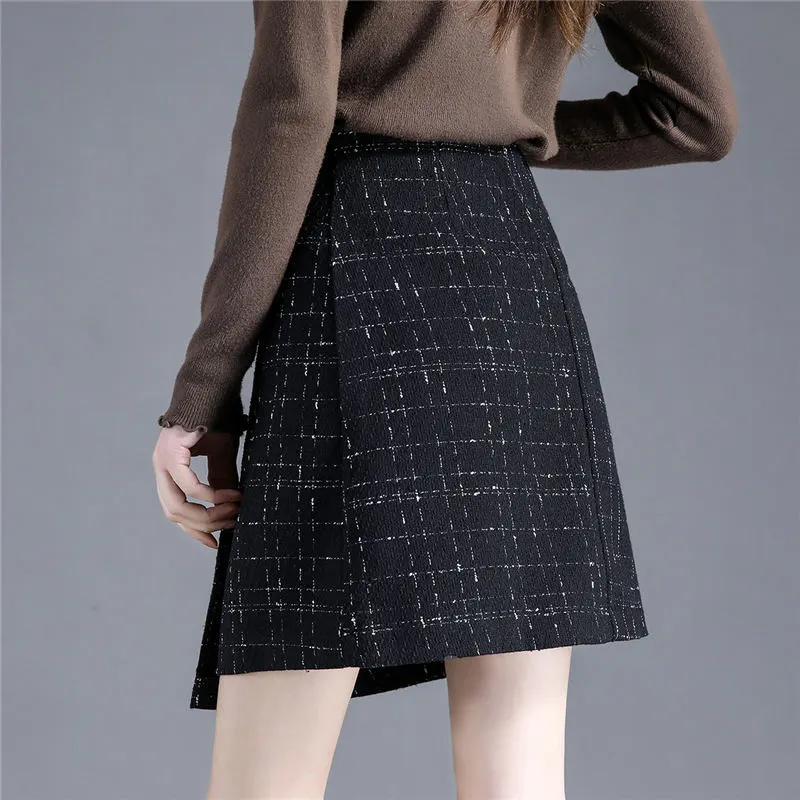 Still Quiet Casual Short Skirts Women's Black-5