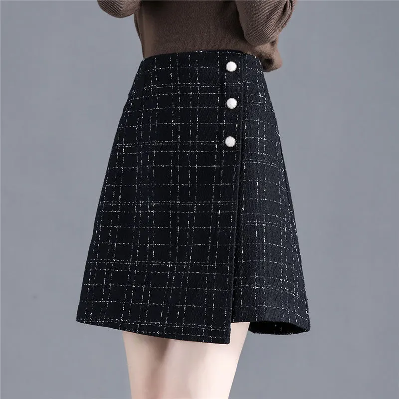 Still Quiet Casual Short Skirts Women's Black-4