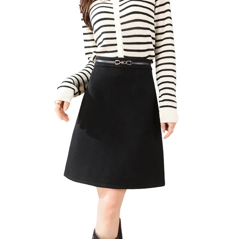 Still Quiet Casual Short Skirts Women's Elegant Black-1
