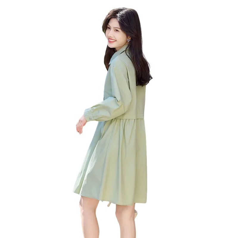 Still Quiet Long Sleeved Dress Women's Green-0