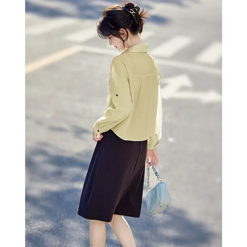 Still quiet Two Piece Skirt Sets Women's-21