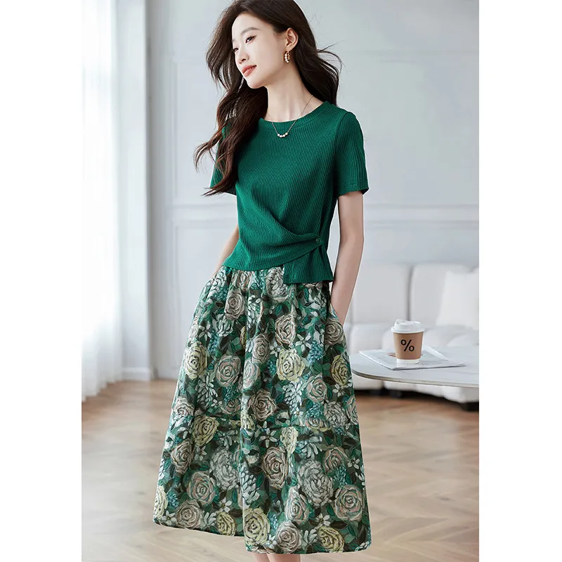 Still quiet Two Piece Skirt Sets Women's-2