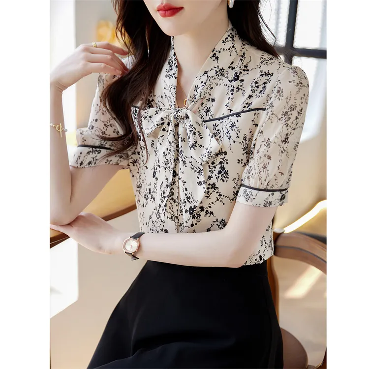 Still Quiet Shirt Women's Beige Black-2