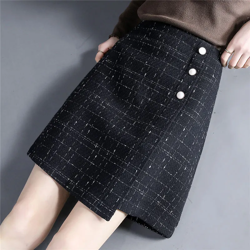 Still Quiet Casual Short Skirts Women's Black-6