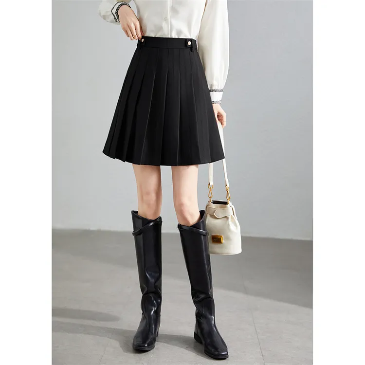 Still Quiet Casual Short Skirts Women's Black-5