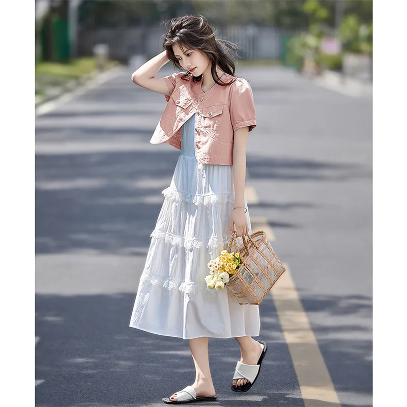 Still quiet Two Piece Skirt Sets Women's-7