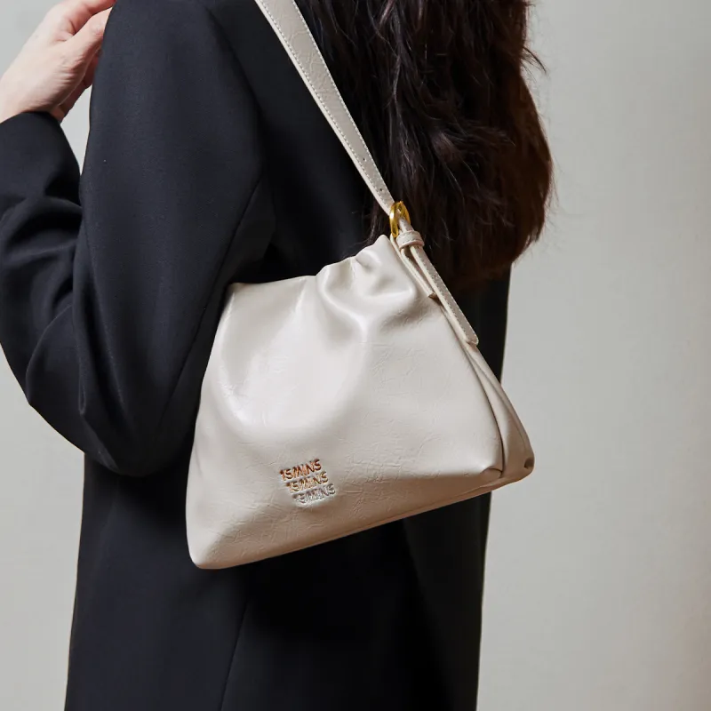 15 MINS PVC Commute Bag Tote Bag Shopping Bag Shoulder Bag Trash Bag Women's Ecru-4