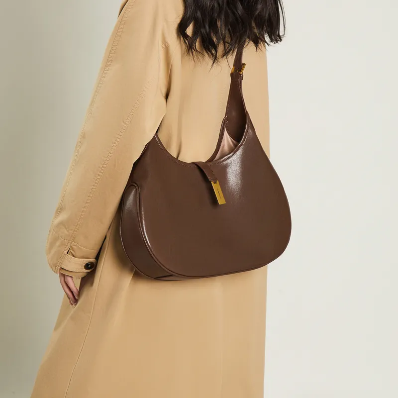 15 MINS Synthetic Leather Crossbody Shoulder Bags Regular Women's Vegetable Tanned Brown-4