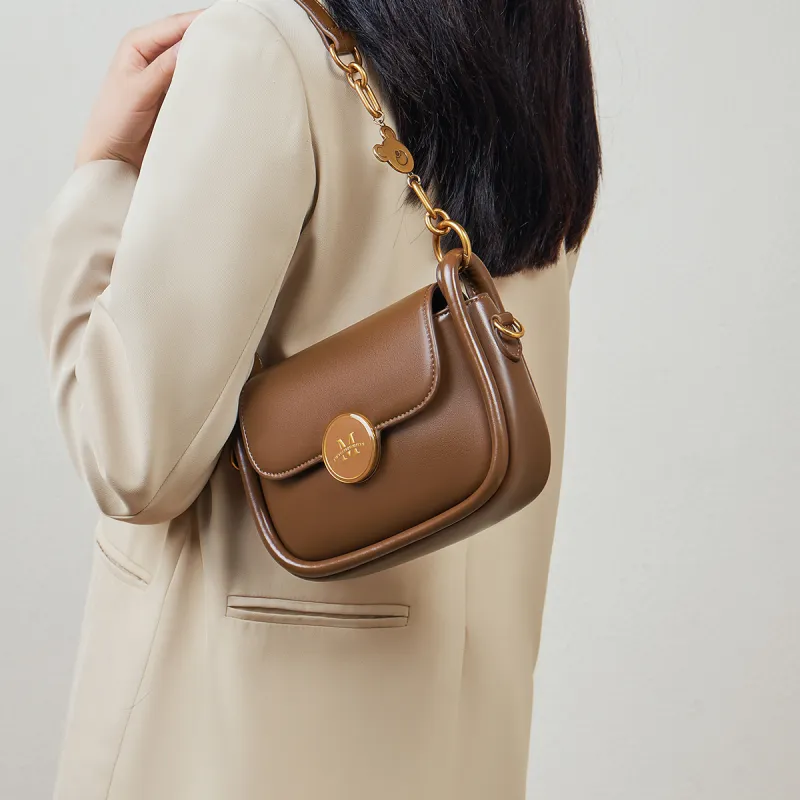 15 MINS Synthetic Leather Crossbody Bag Regular Women's Ecru & Brown/Midnight Black/Caramel Brown-11