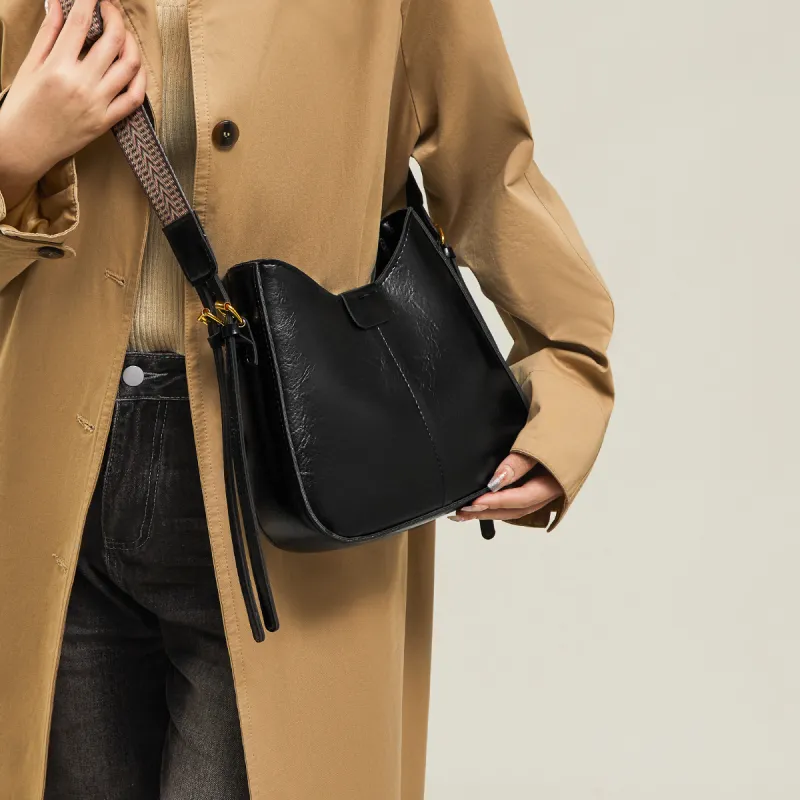 15 MINS Synthetic Leather Shoulder Bag Crossbody Bag Saddle Bag Regular Women's Coffee/Brown/Black-10