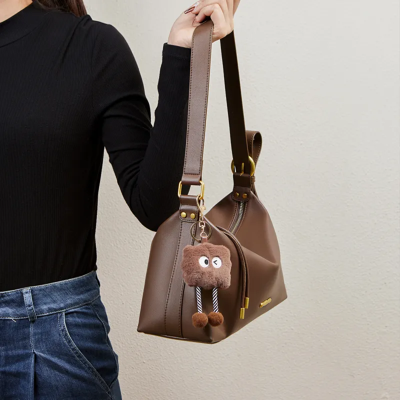 15 MINS Cow Leather Shoulder Bag Crossbody Bag Tote Large Size Women's Multicolor-14