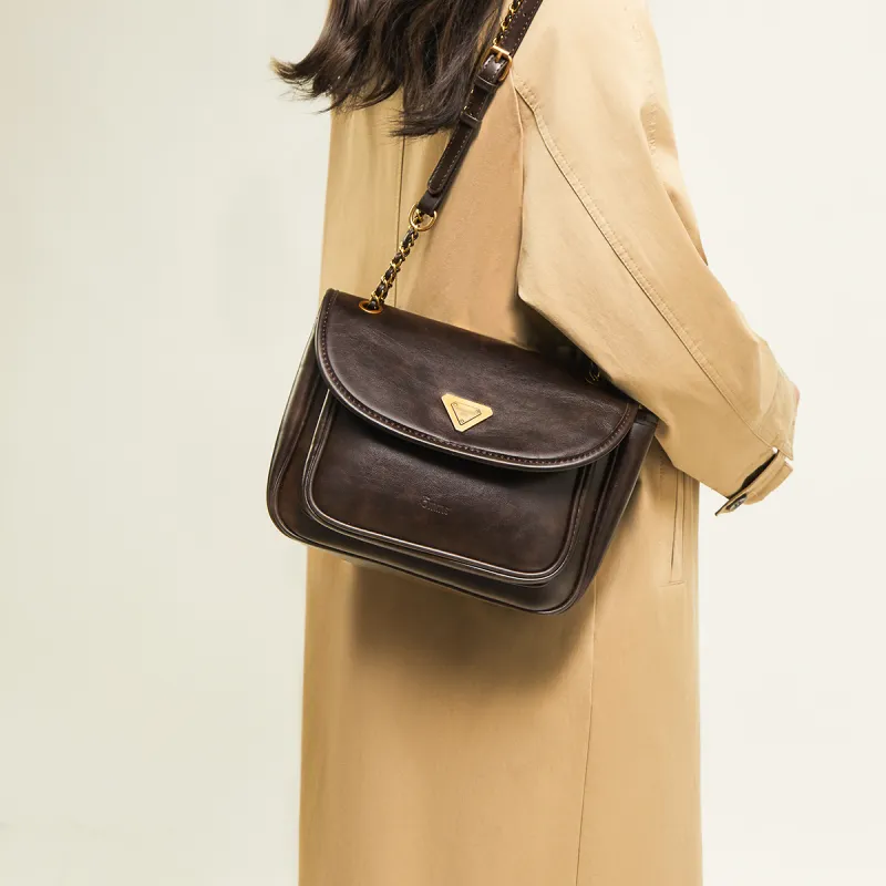 15 MINS Synthetic Leather Messenger Bag Crossbody Bag Shoulder Bag Regular Women's Coffee/Brown/Black-5