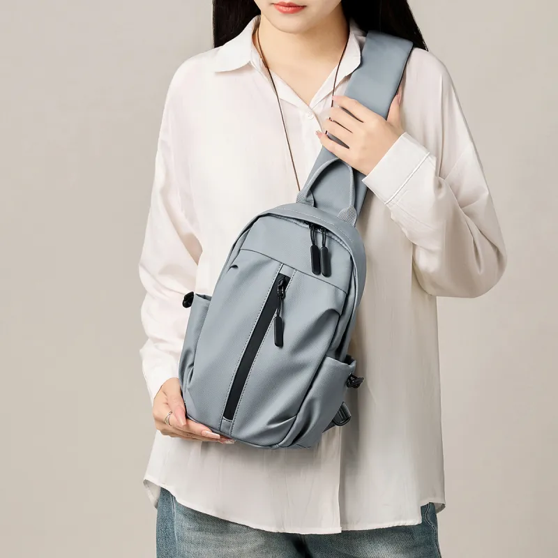 15 MINS Synthetic Leather Sling Bag, Crossbody Bag Large Size Unisex Multicolor-2