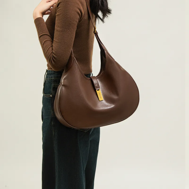 15 MINS Synthetic Leather Crossbody Shoulder Bags Regular Women's Vegetable Tanned Brown-1